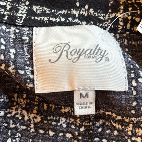 Royalty For Me Black & White Plaid 3/4 Sleeve Zipper Cropped Light Shackett NWT - Picture 7 of 8